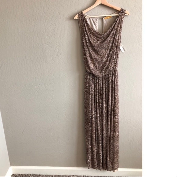 Alice + Olivia Dresses & Skirts - Alice and Olivia Cowl Neck Beaded Maxi Gown Dress